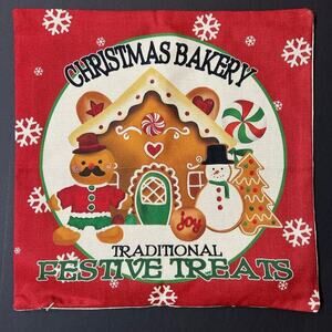 Gingerbread house Bakery Treats Pillow‎ Cover
